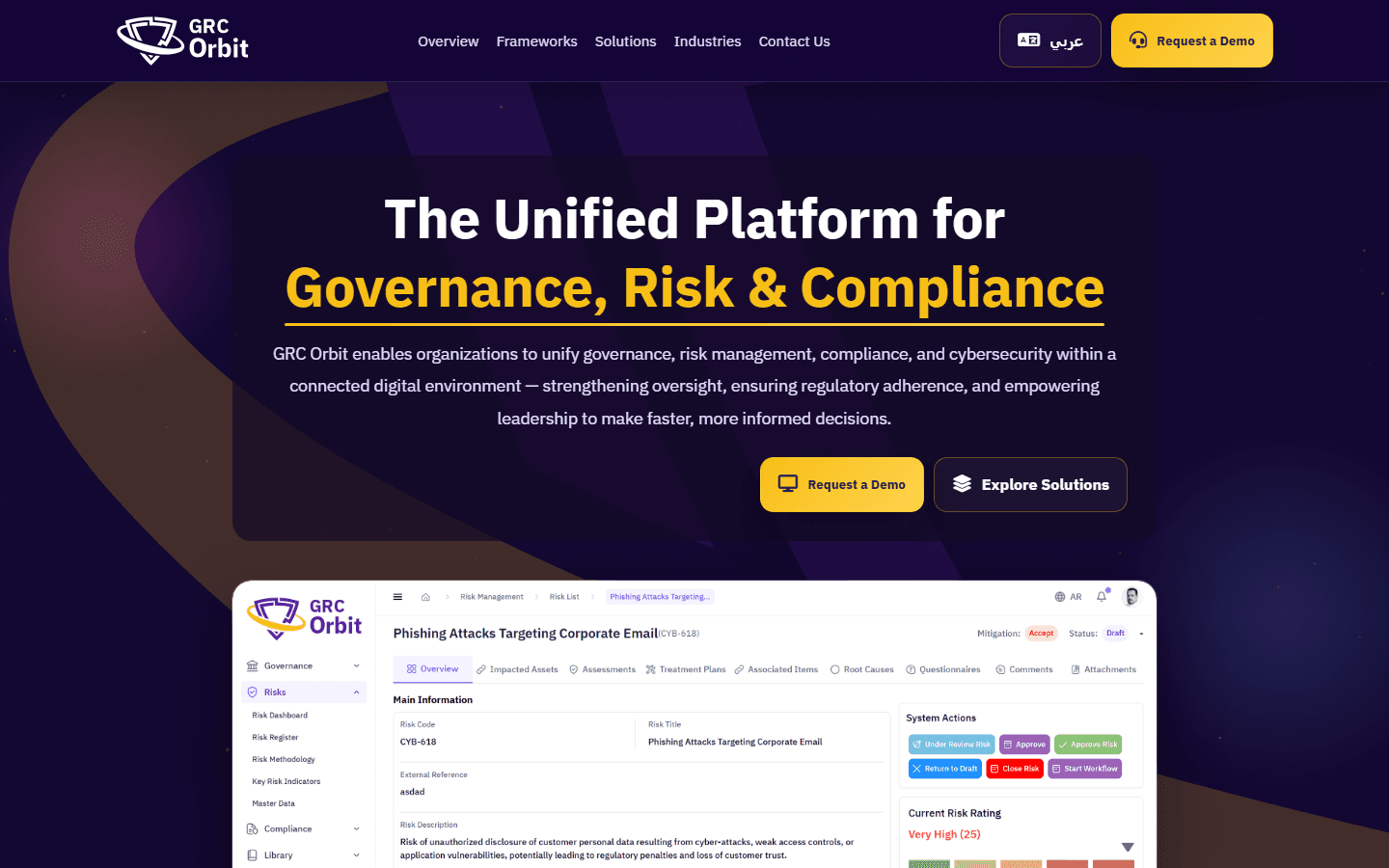 Homepage of GRC Orbit