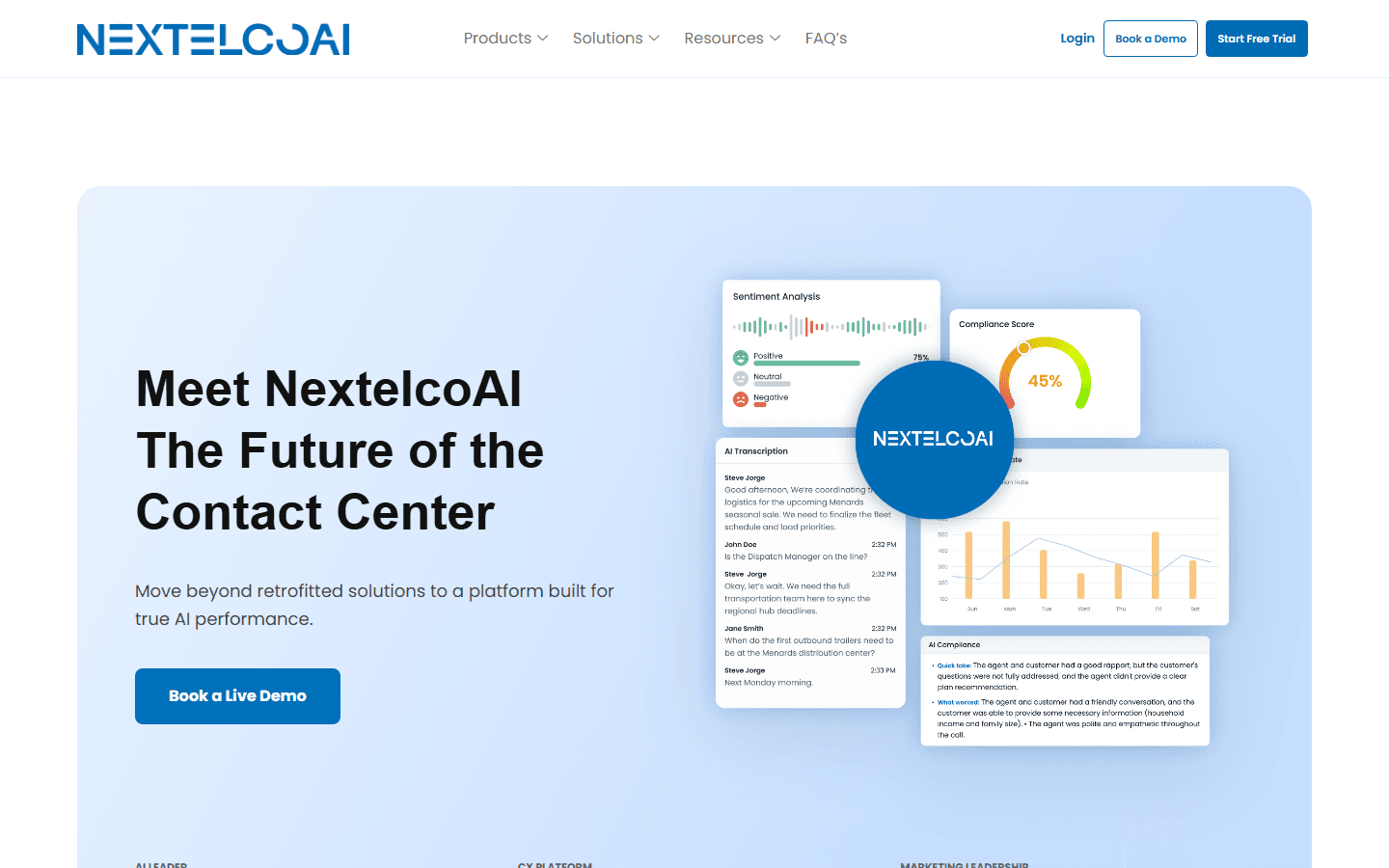 Homepage of NexTelco